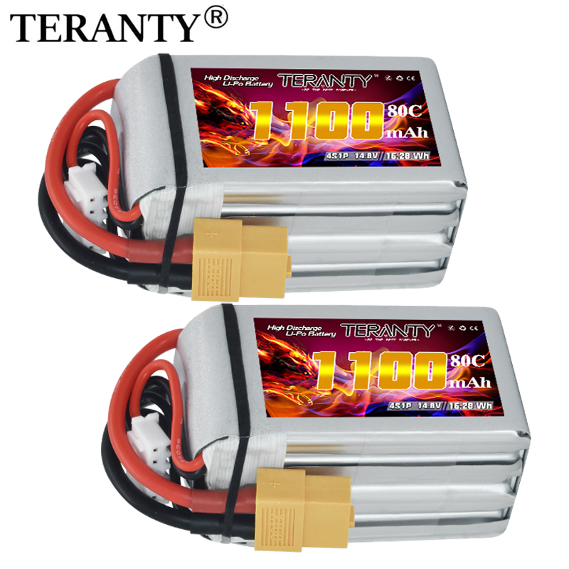 Rc Helicopter Battery - TERANTY 4S 1100mAh 80C/160C Lipo Battery