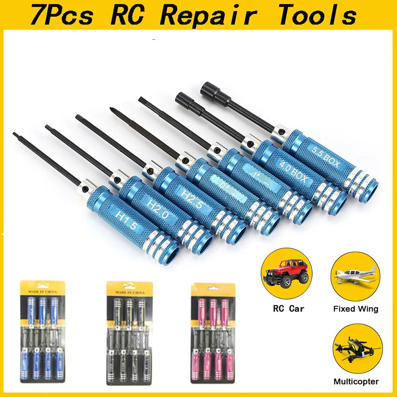 7Pcs 1.5 2.0 2.5mm RC Hex Driv - Rc Helicopter Tool Kit recensione e prezzo