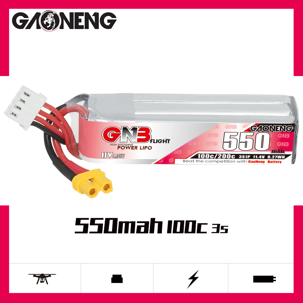 GNB HV 11.4V 550mAh 100C/200C  - Rc Helicopter Coaxial recensione e prezzo