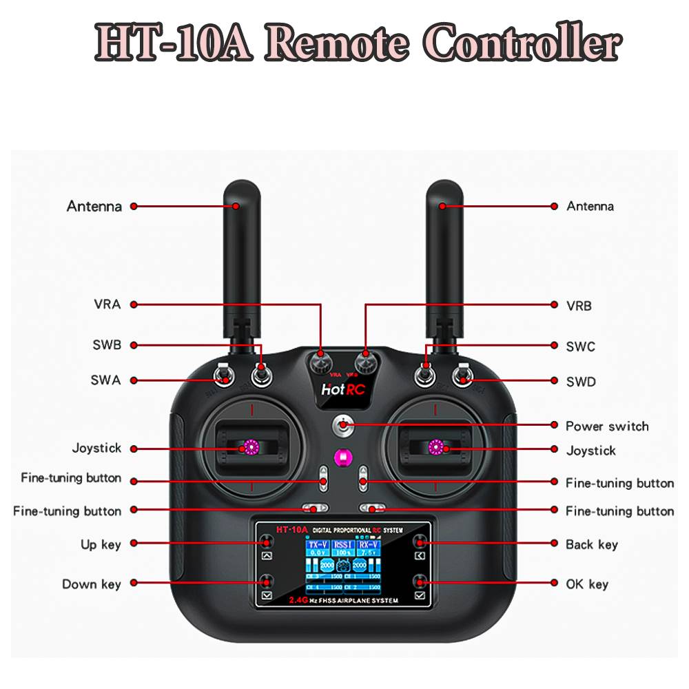 Hotrc HT-10A 2.4G 10CH Transmi - Rc Helicopter Motor recensione e prezzo