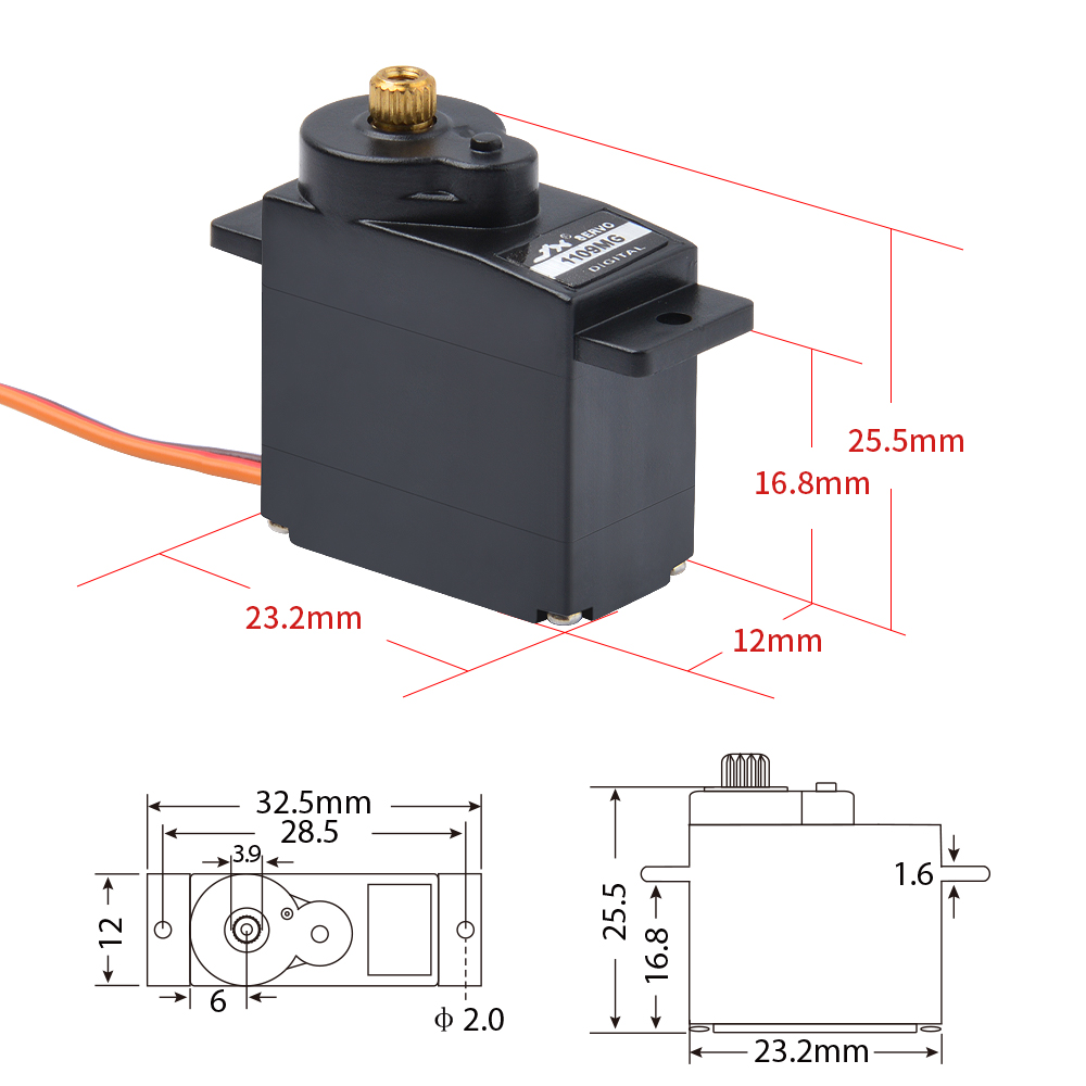 1/2/4 PCS JX Servo PDI-1109MG  - Rc Helicopter Mini recensione e prezzo