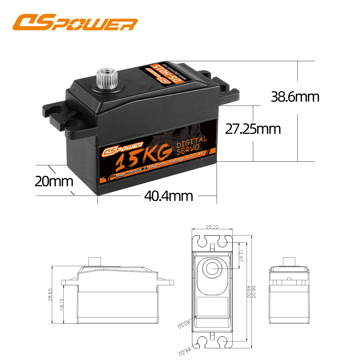 DSpower 15KG High Troque Metal - Rc Helicopter Servo recensione e prezzo