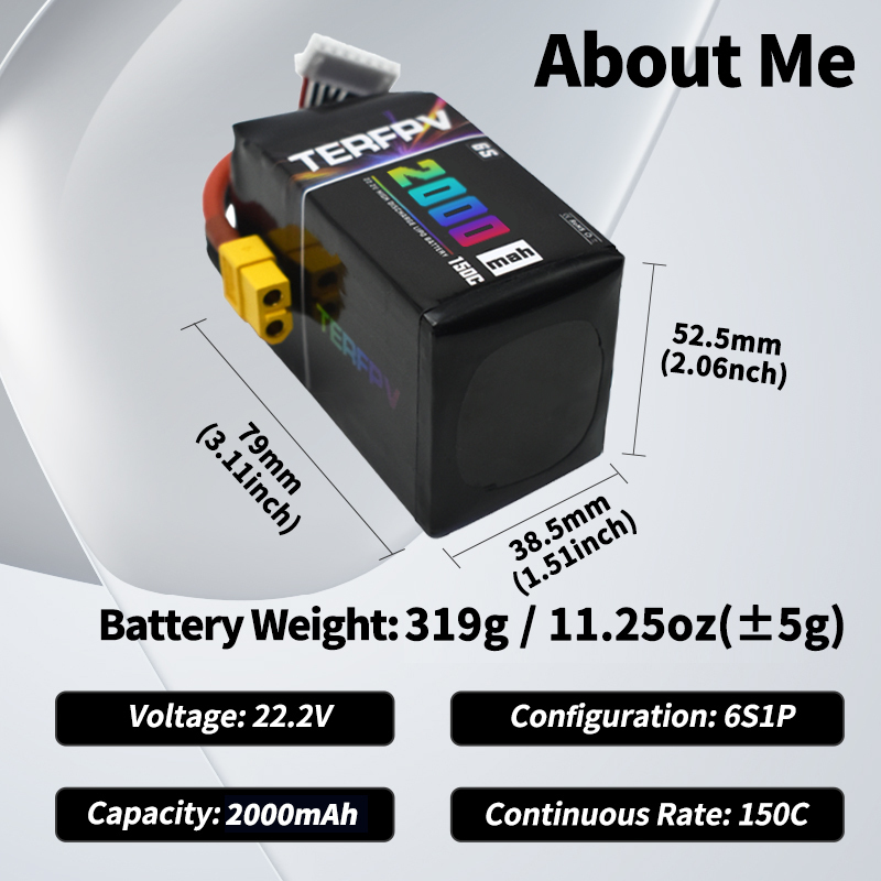 TERFPV 6S 22.2V 2000mAh 150C/3 - Rc Helicopter Battery recensione e prezzo