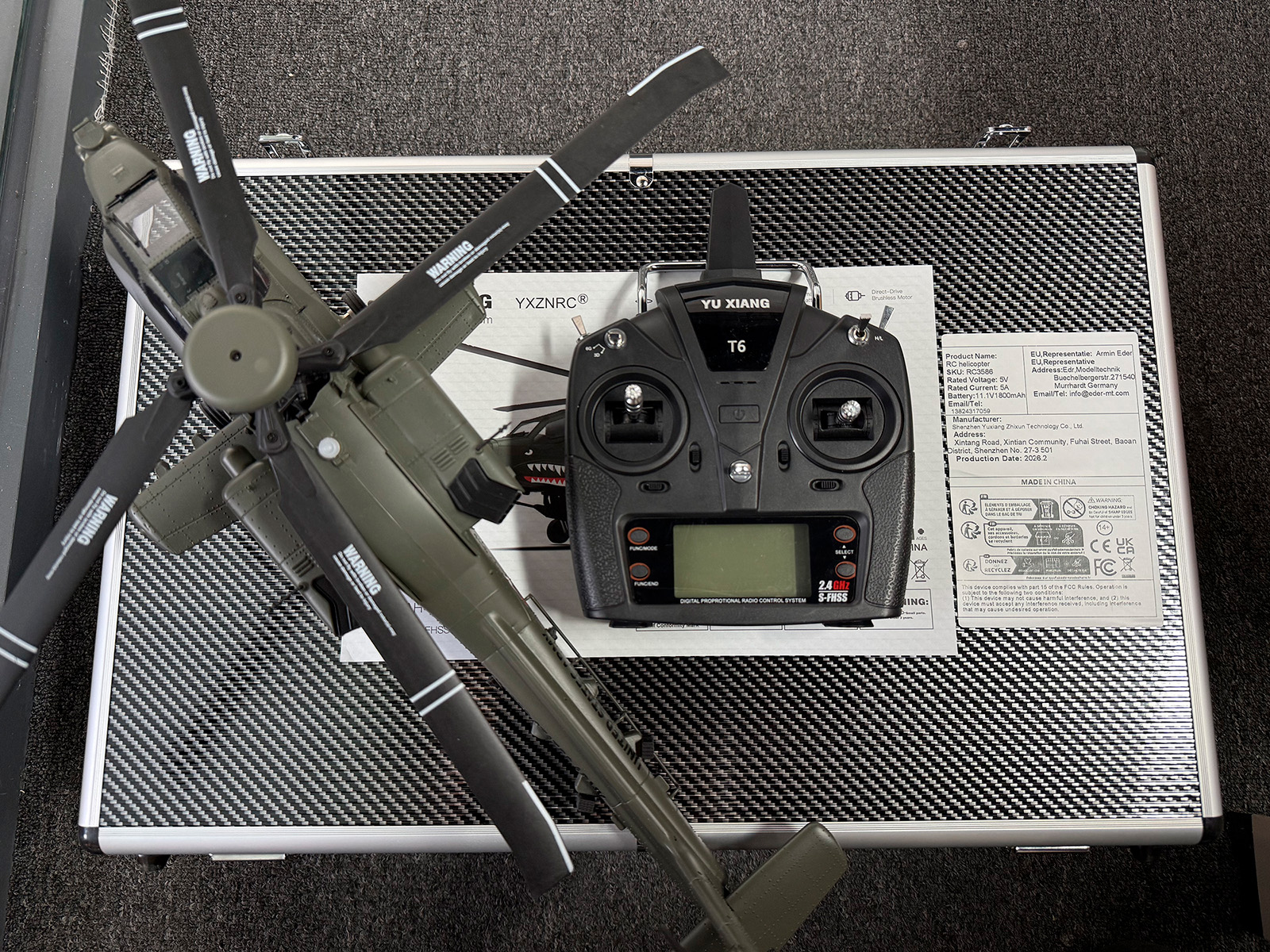 YXZNRC F11 AH-64D Apache RC He - Rc Helicopter Gyro recensione e prezzo